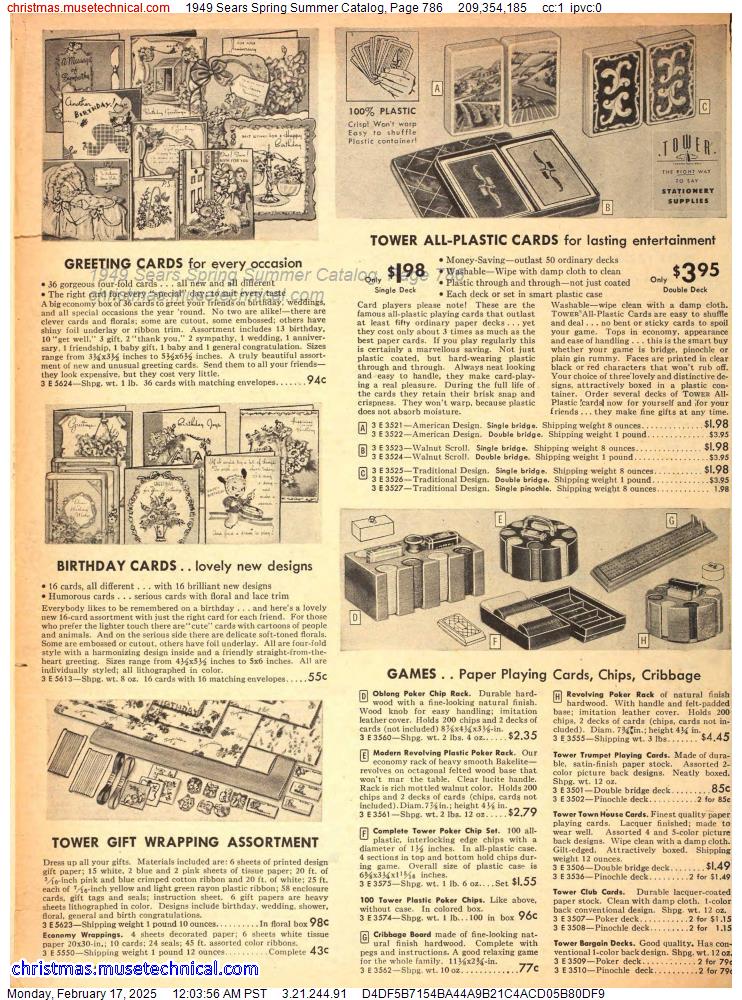 1949 Sears Spring Summer Catalog, Page 786