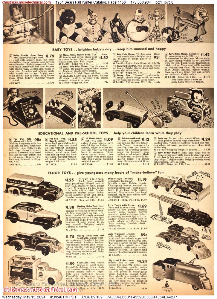 1951 Sears Fall Winter Catalog, Page 1156