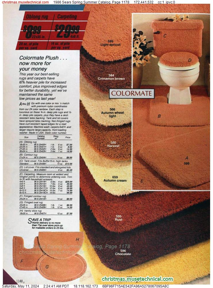 1986 Sears Spring Summer Catalog, Page 1178