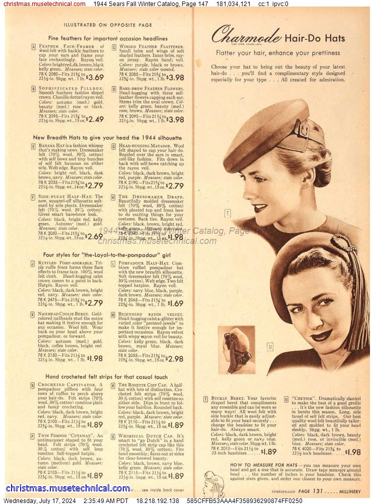 1944 Sears Fall Winter Catalog, Page 147