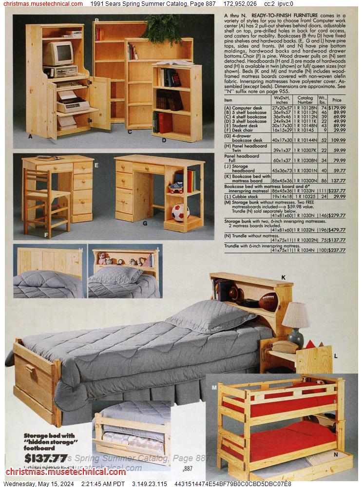 1991 Sears Spring Summer Catalog, Page 887