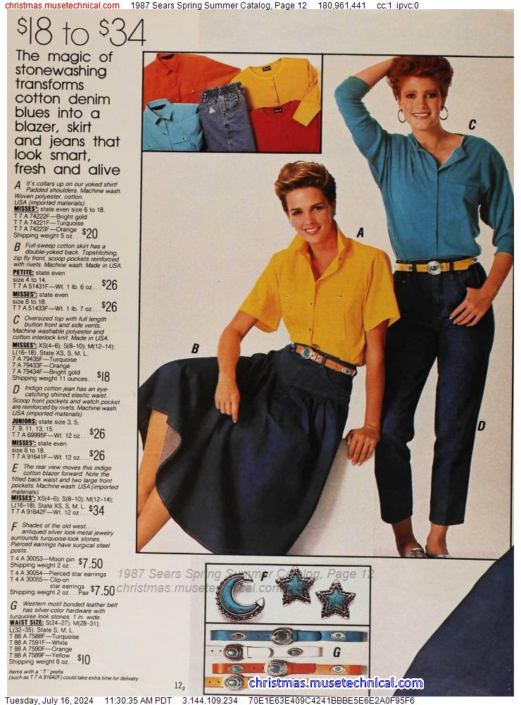 1987 Sears Spring Summer Catalog, Page 12