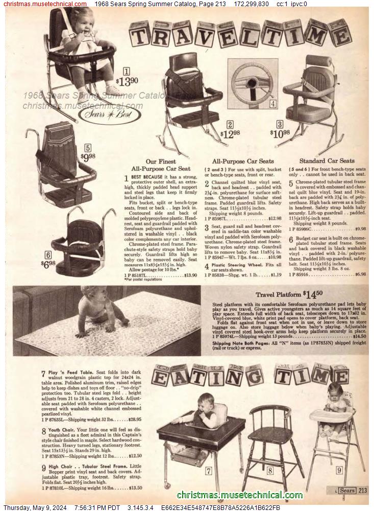 1968 Sears Spring Summer Catalog, Page 213