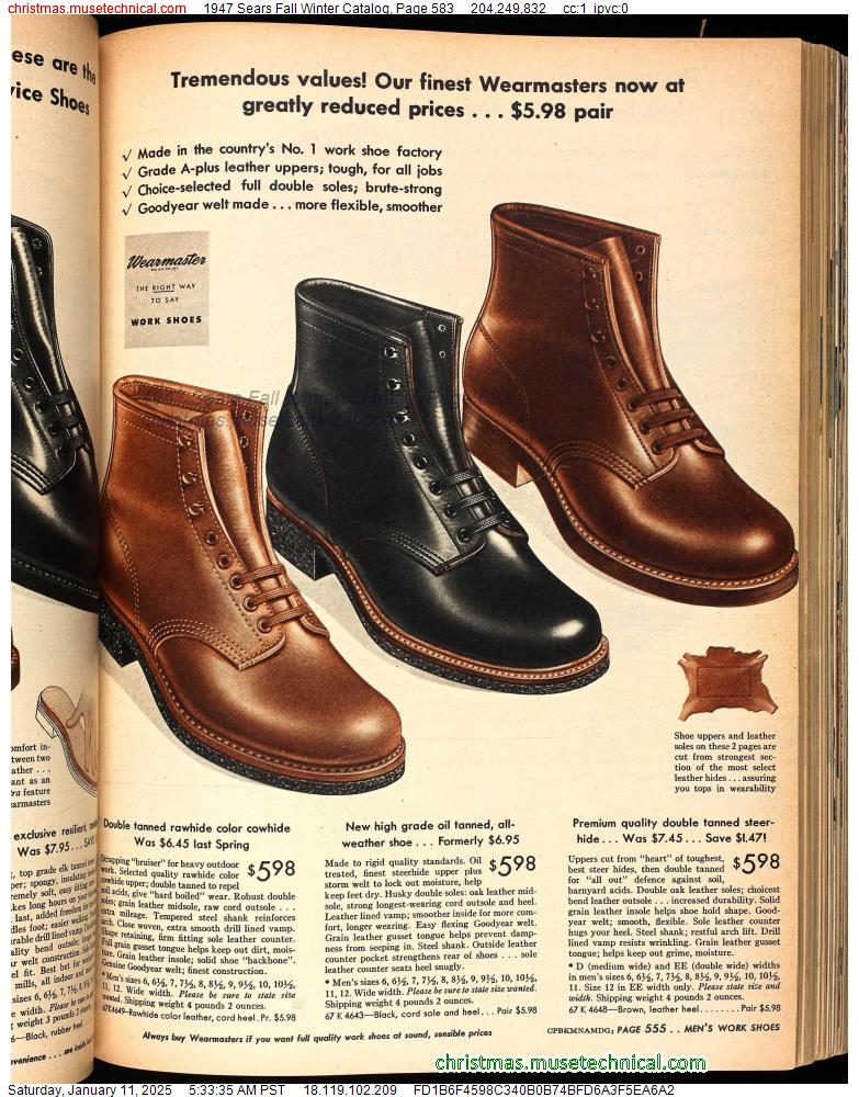 1947 Sears Fall Winter Catalog, Page 583