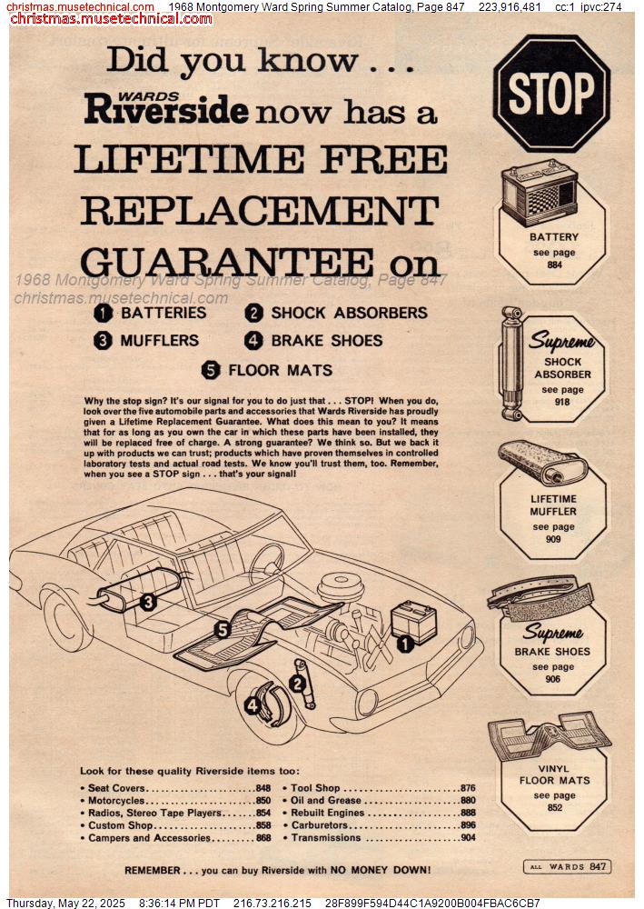 1968 Montgomery Ward Spring Summer Catalog, Page 847