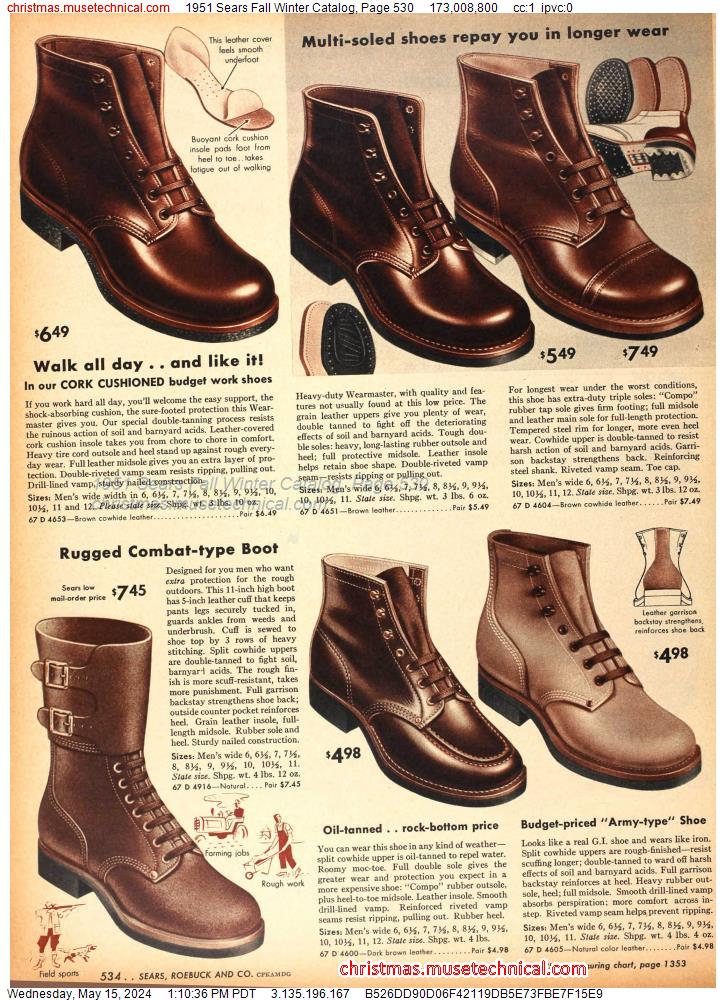 1951 Sears Fall Winter Catalog, Page 530