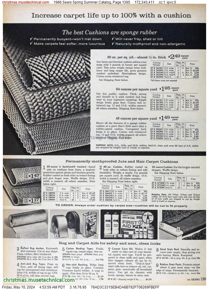 1966 Sears Spring Summer Catalog, Page 1395