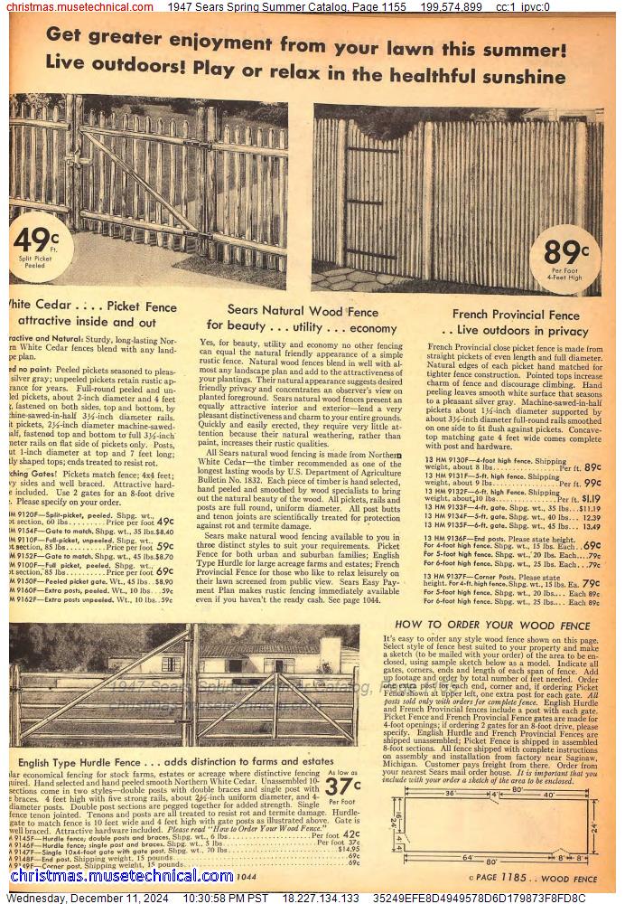 1947 Sears Spring Summer Catalog, Page 1155