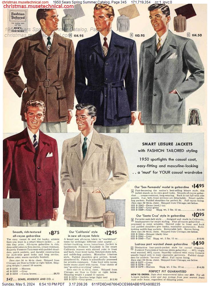 1950 Sears Spring Summer Catalog, Page 345