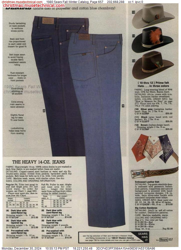 1980 Sears Fall Winter Catalog, Page 657