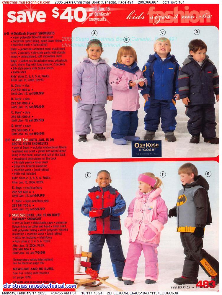 2005 Sears Christmas Book (Canada), Page 491