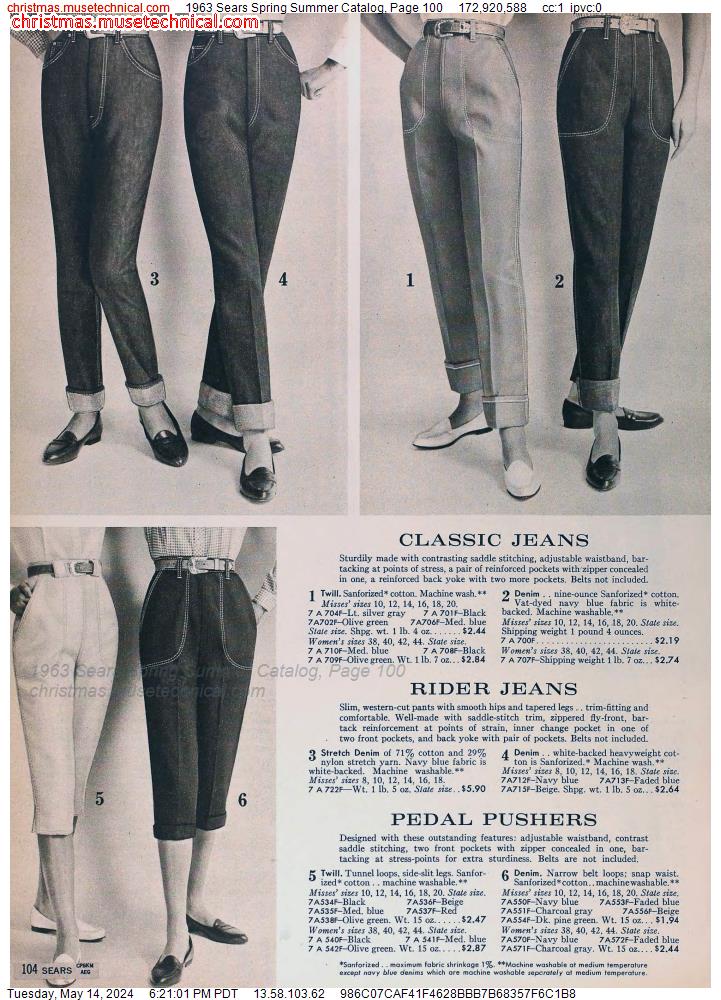 1963 Sears Spring Summer Catalog, Page 100