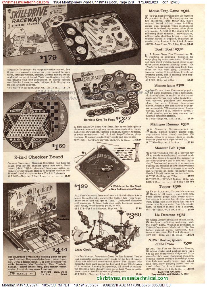 1964 Montgomery Ward Christmas Book, Page 278