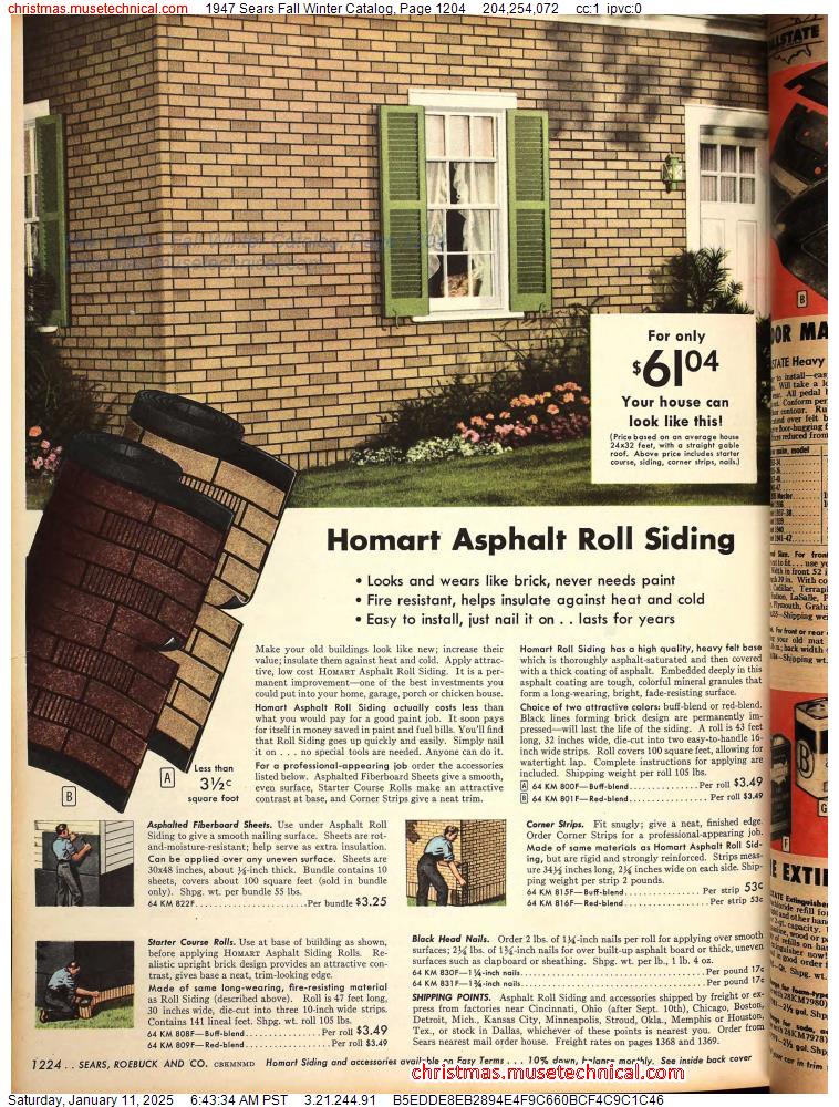 1947 Sears Fall Winter Catalog, Page 1204