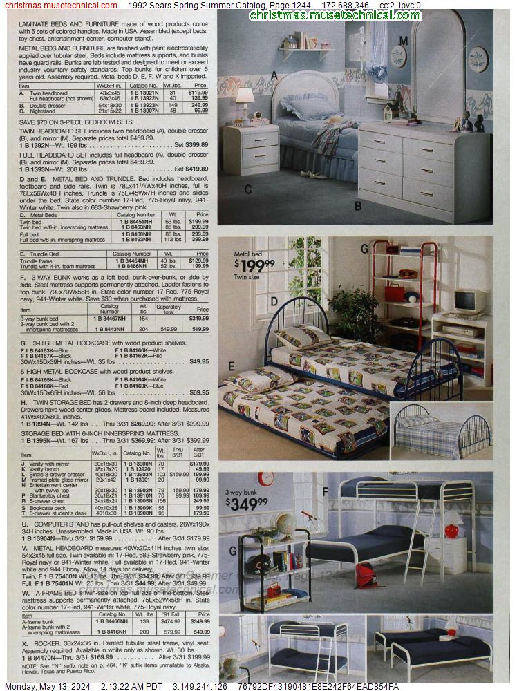 1992 Sears Spring Summer Catalog, Page 1244