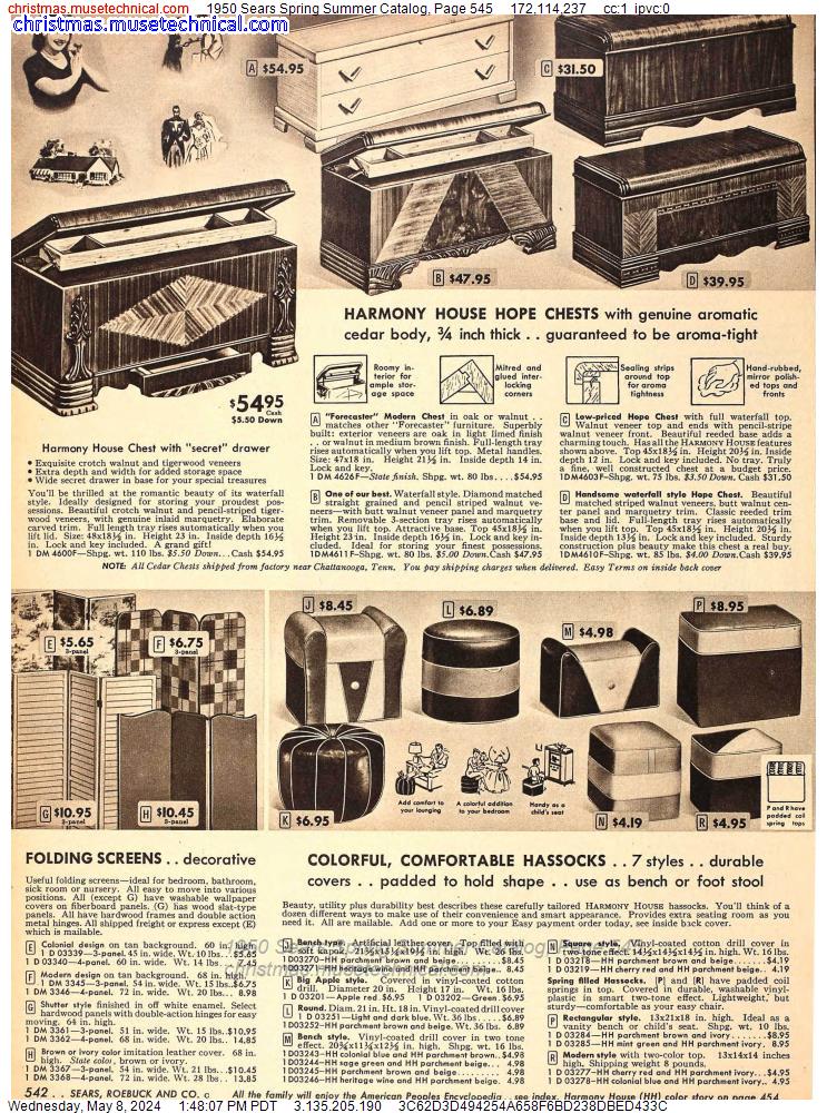 1950 Sears Spring Summer Catalog, Page 545