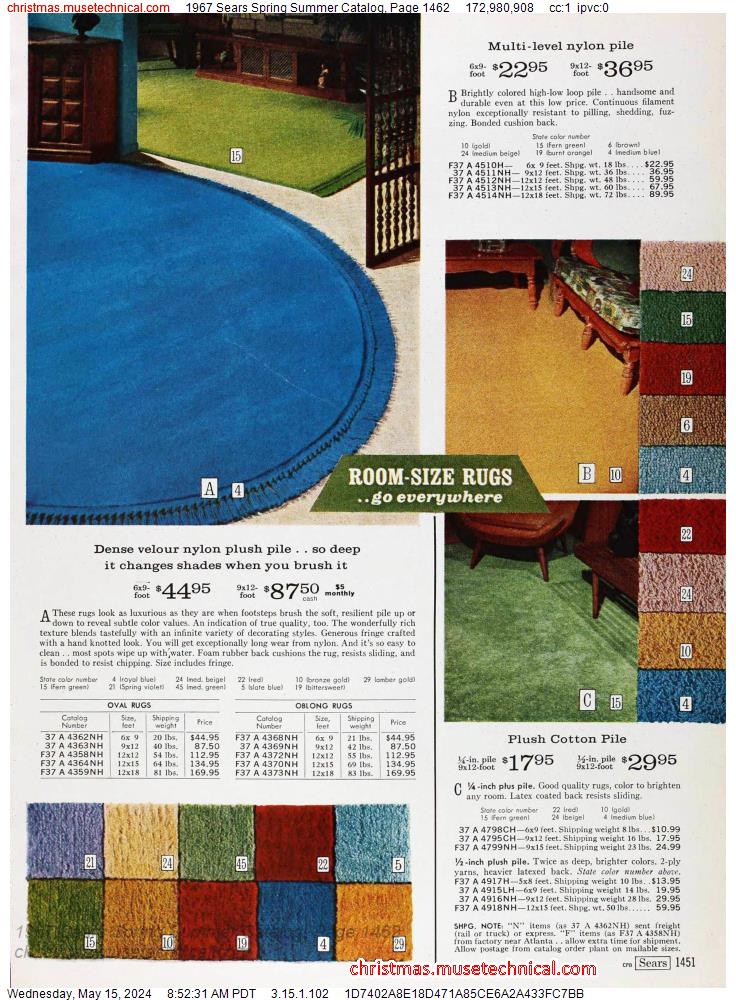 1967 Sears Spring Summer Catalog, Page 1462