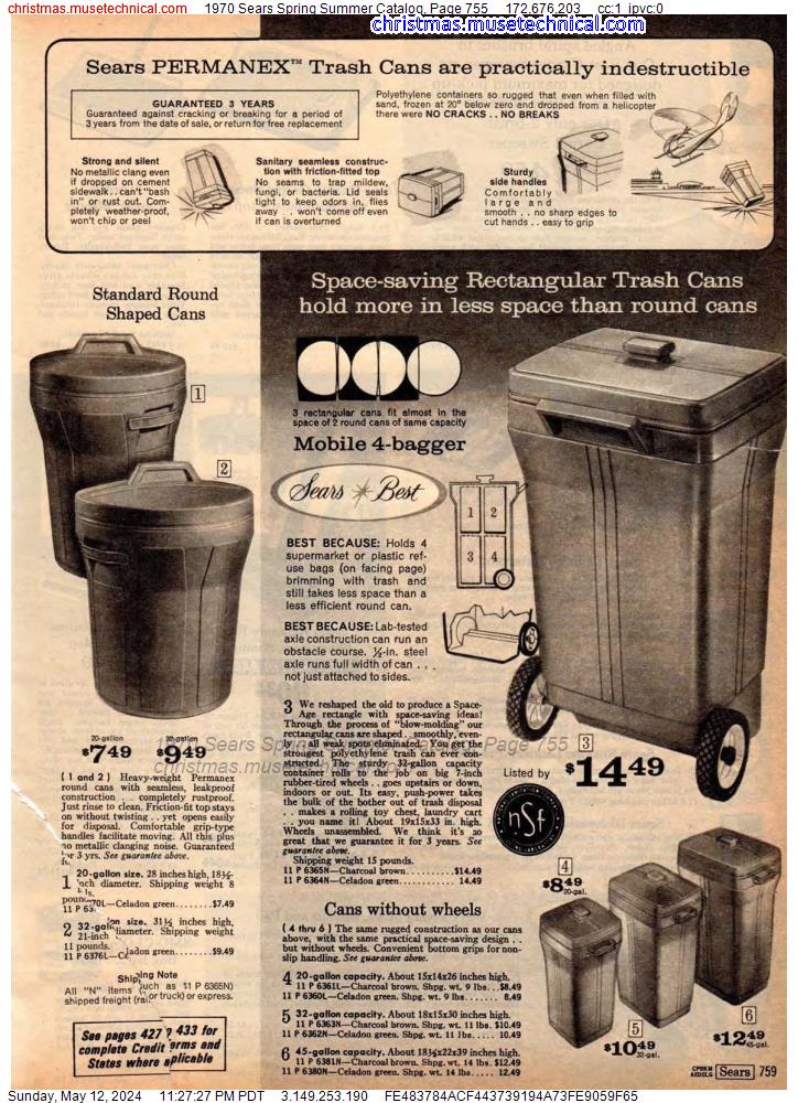 1970 Sears Spring Summer Catalog, Page 755