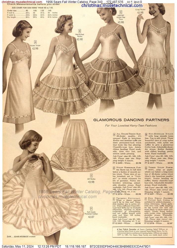 1956 Sears Fall Winter Catalog, Page 340