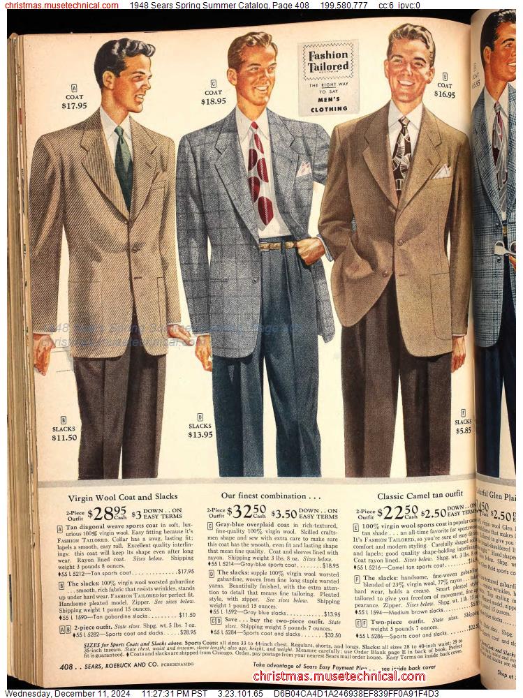 1948 Sears Spring Summer Catalog, Page 408