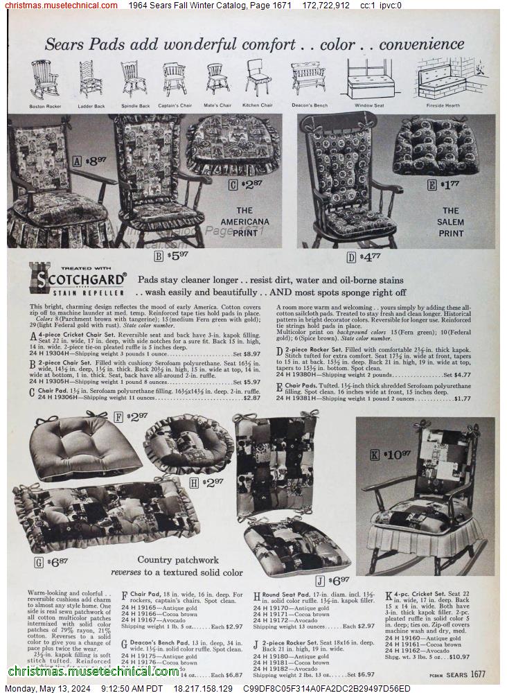 1964 Sears Fall Winter Catalog, Page 1671