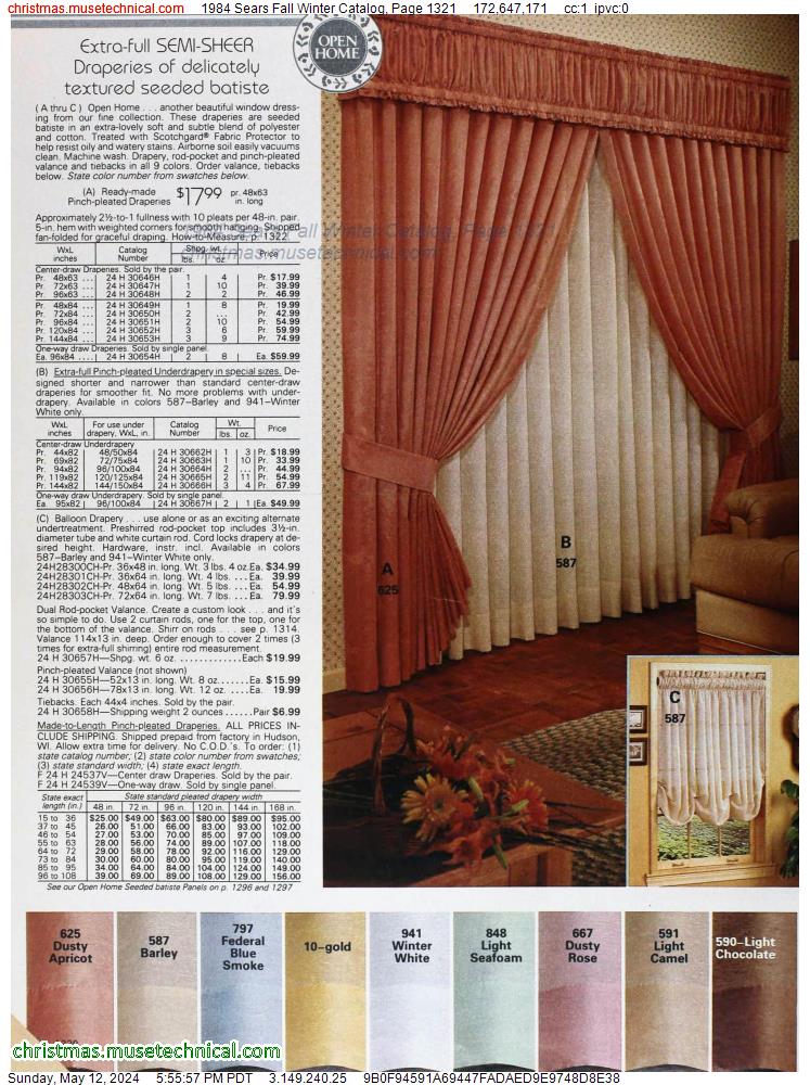 1984 Sears Fall Winter Catalog, Page 1321