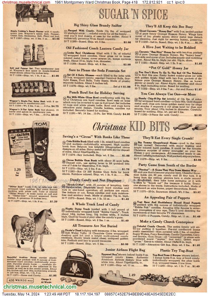 1961 Montgomery Ward Christmas Book, Page 418