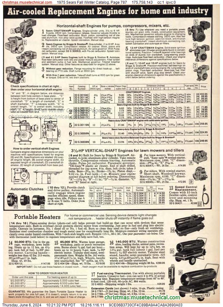 1975 Sears Fall Winter Catalog, Page 787