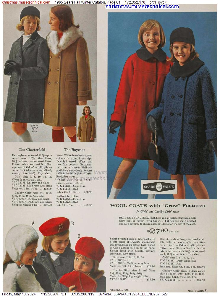 1965 Sears Fall Winter Catalog, Page 61