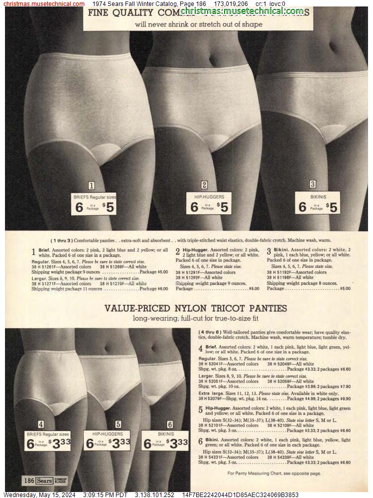 1974 Sears Fall Winter Catalog, Page 186