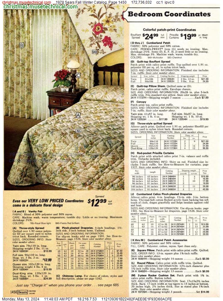 1978 Sears Fall Winter Catalog, Page 1450