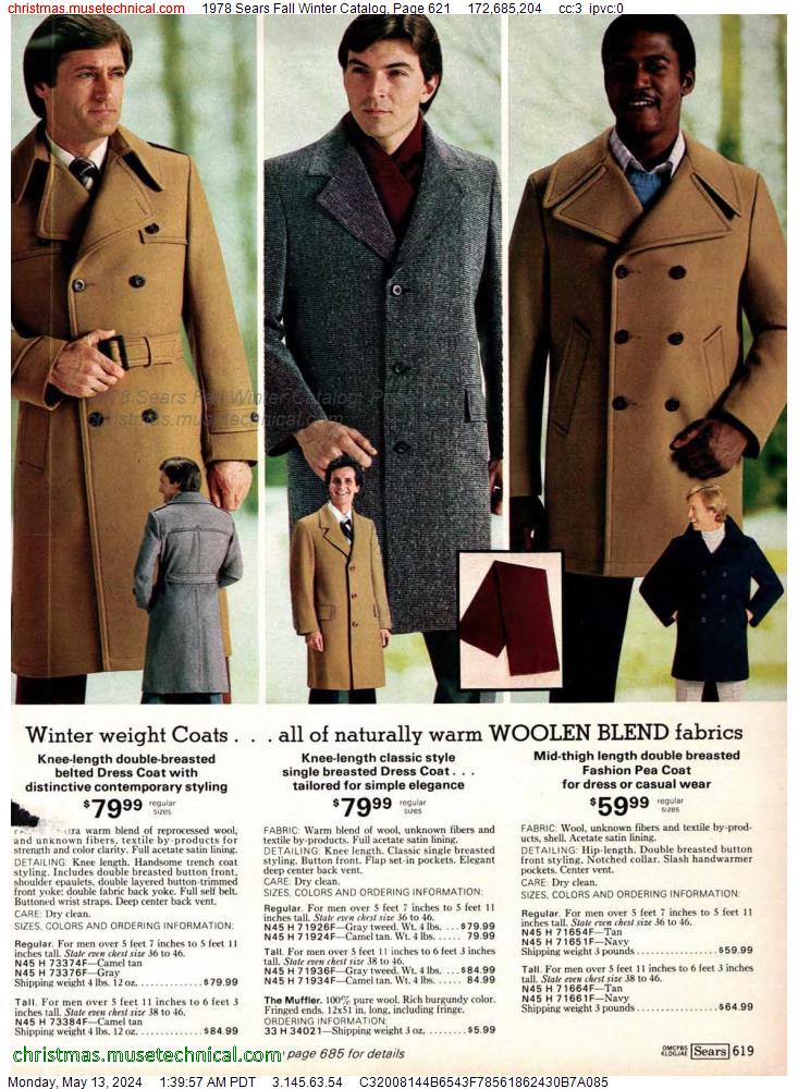 1978 Sears Fall Winter Catalog, Page 621