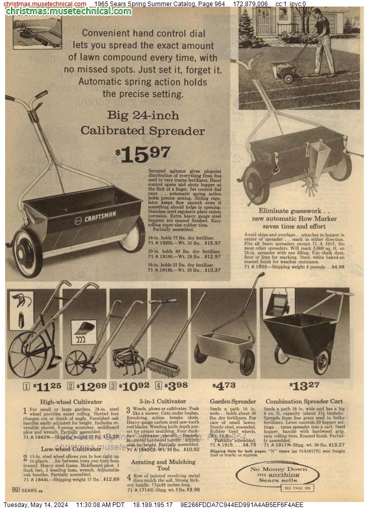 1965 Sears Spring Summer Catalog, Page 964