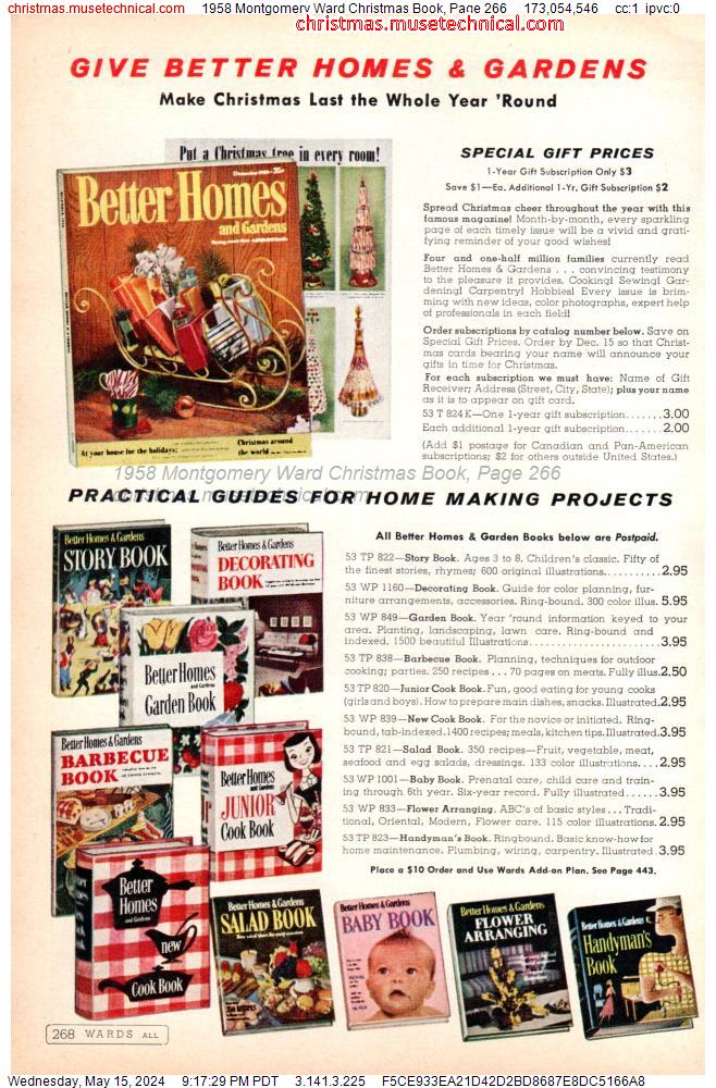 1958 Montgomery Ward Christmas Book, Page 266
