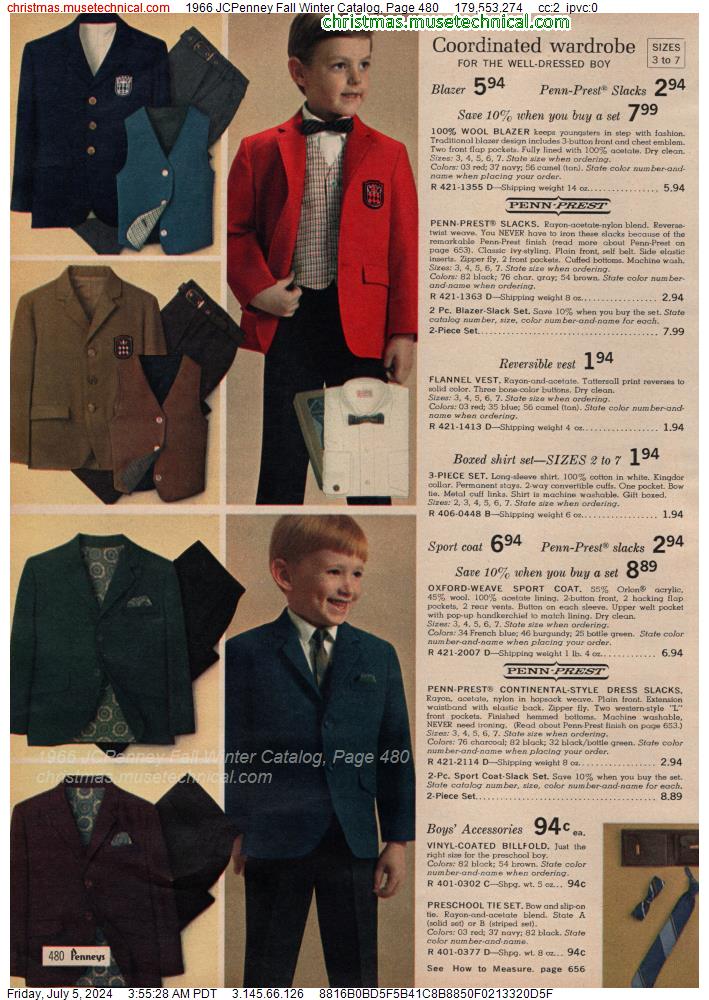 1966 JCPenney Fall Winter Catalog, Page 480