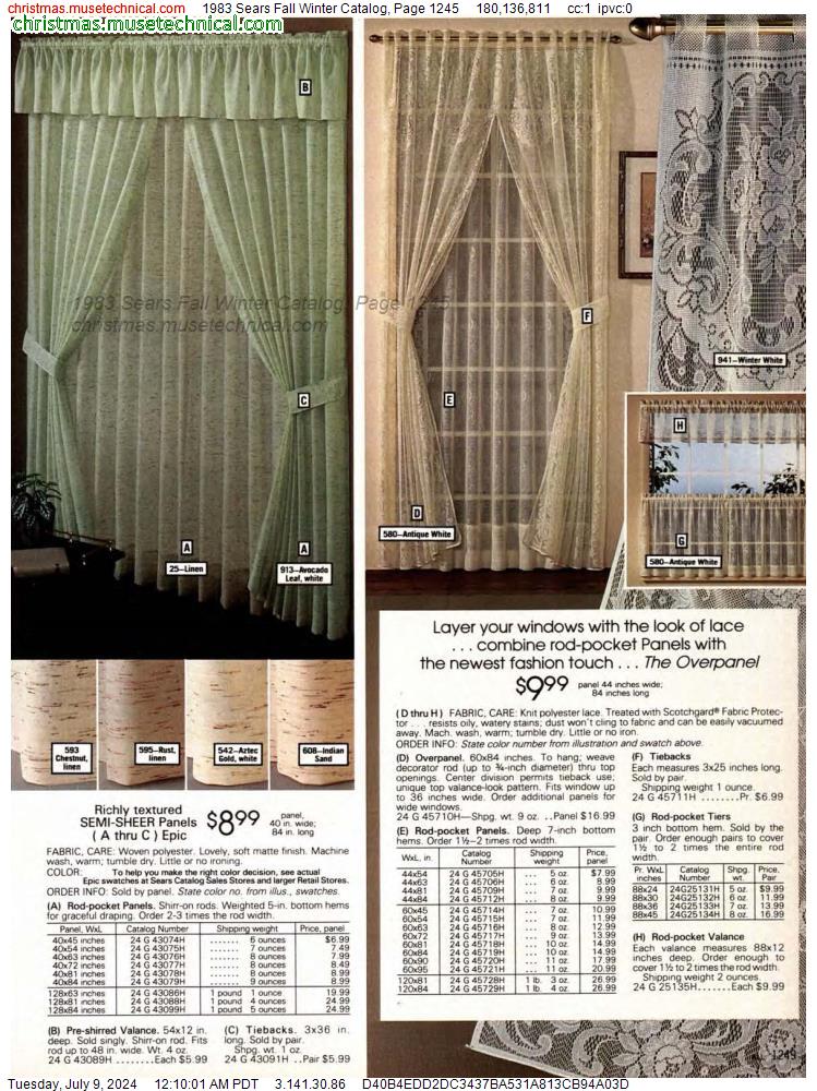 1983 Sears Fall Winter Catalog, Page 1245