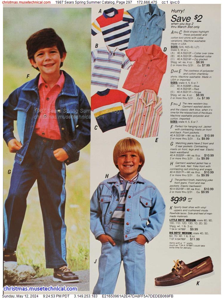 1987 Sears Spring Summer Catalog, Page 297