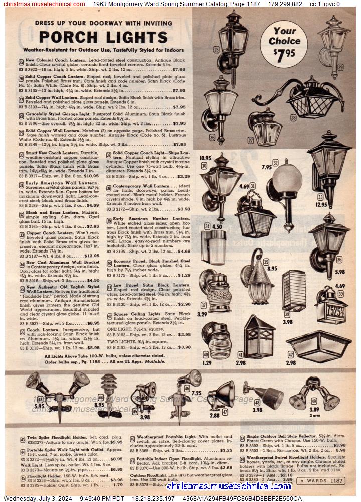 1963 Montgomery Ward Spring Summer Catalog, Page 1187