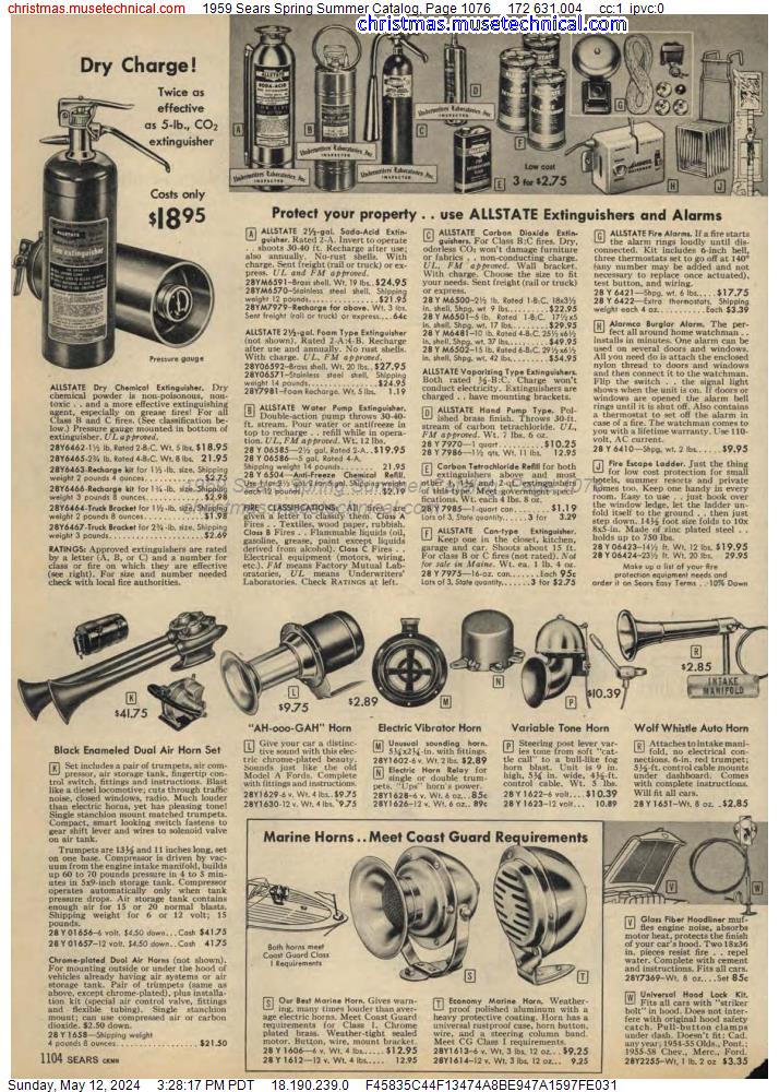 1959 Sears Spring Summer Catalog, Page 1076