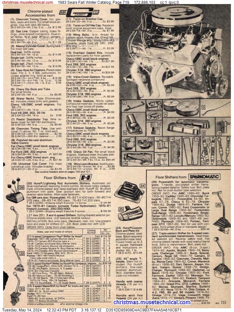 1983 Sears Fall Winter Catalog, Page 719