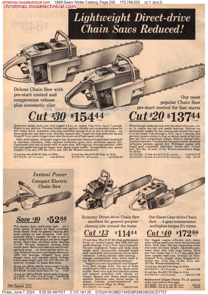 1969 Sears Winter Catalog, Page 256