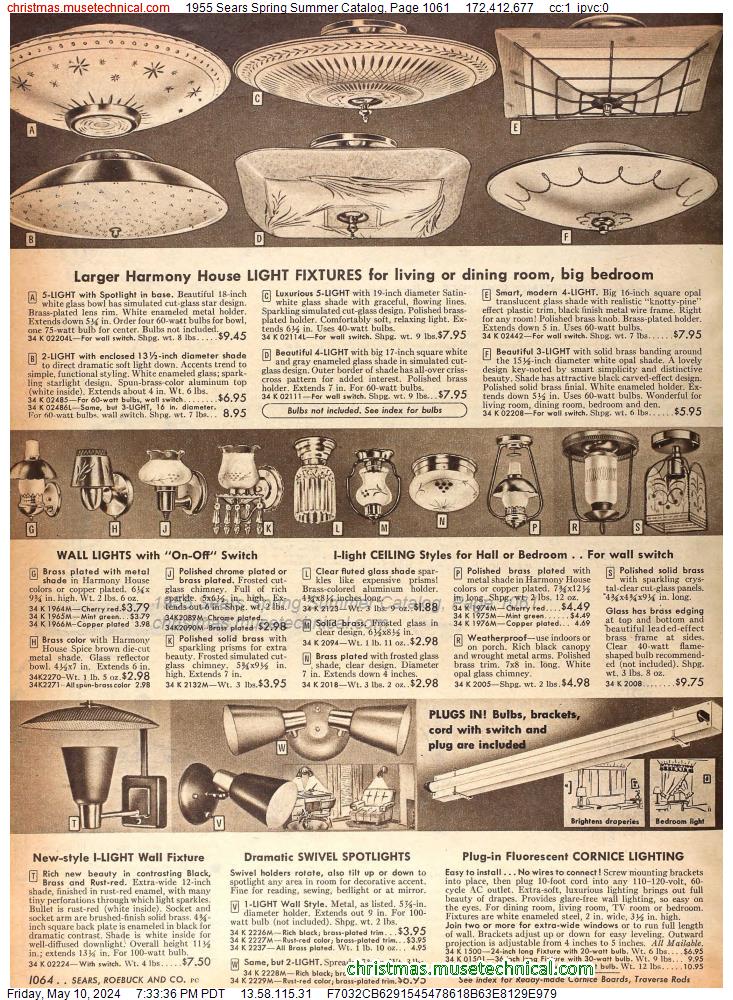 1955 Sears Spring Summer Catalog, Page 1061