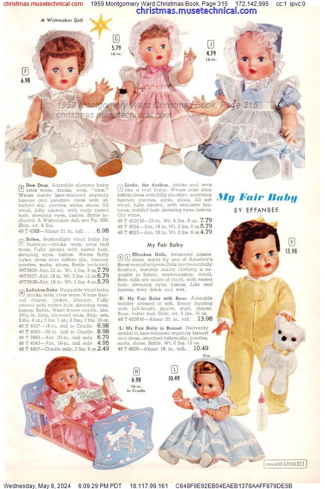 1959 Montgomery Ward Christmas Book, Page 315
