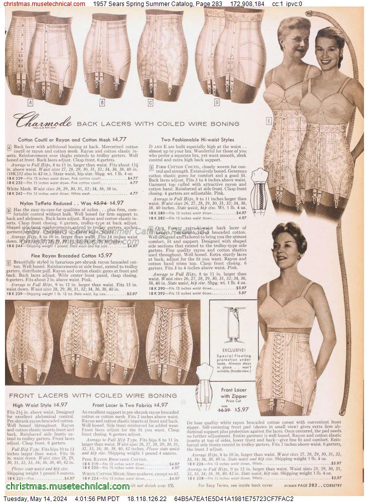 1957 Sears Spring Summer Catalog, Page 283