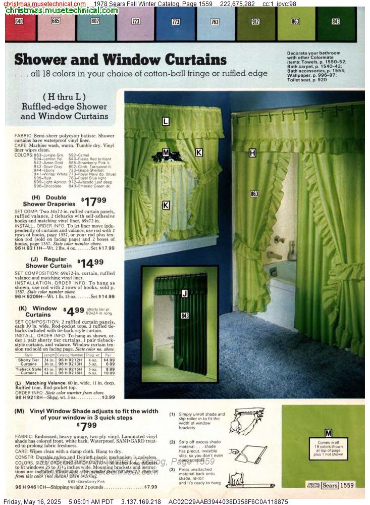 1978 Sears Fall Winter Catalog, Page 1559