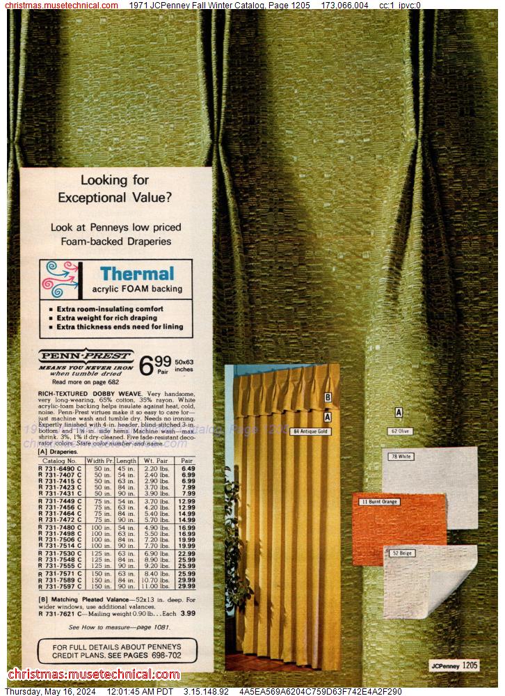 1971 JCPenney Fall Winter Catalog, Page 1205