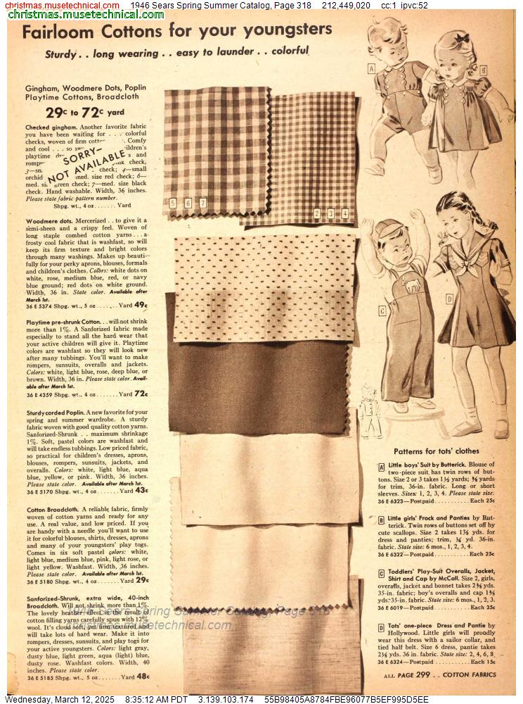 1946 Sears Spring Summer Catalog, Page 318