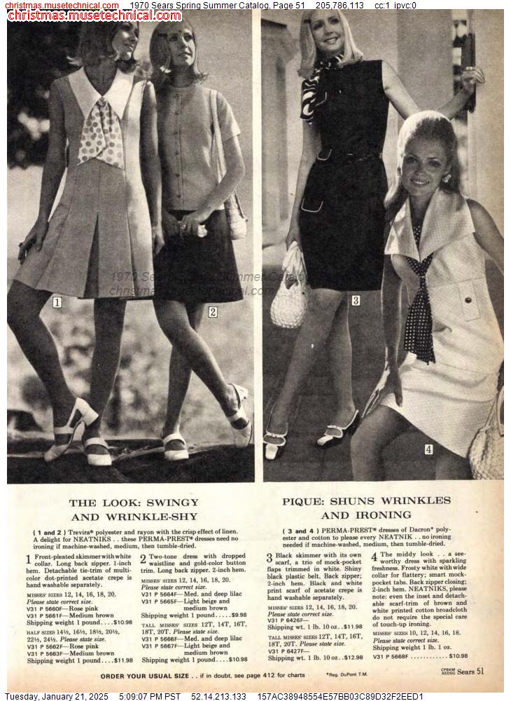 1970 Sears Spring Summer Catalog, Page 51