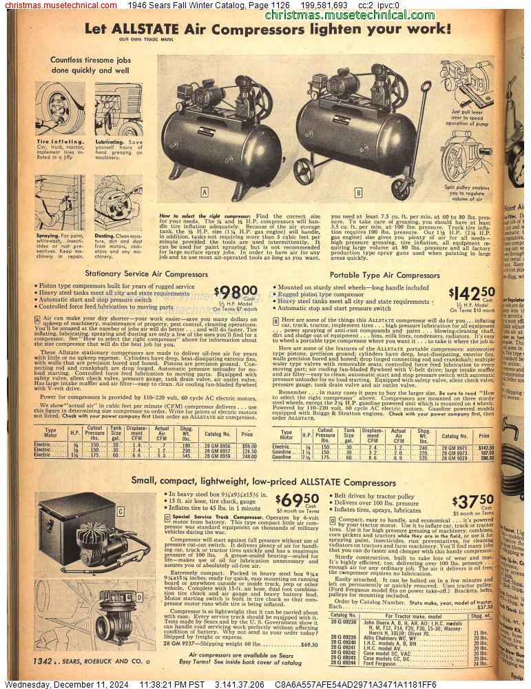 1946 Sears Fall Winter Catalog, Page 1126