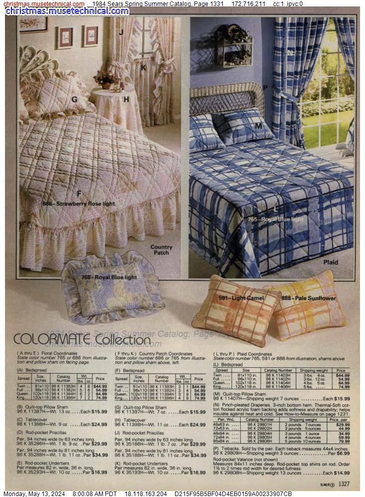 1984 Sears Spring Summer Catalog, Page 1331